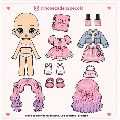 Boneca de papel — modelo 5