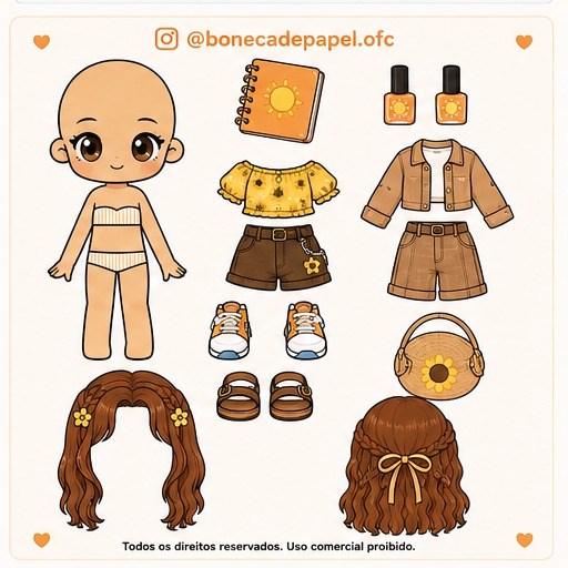 Boneca de papel — modelo 6