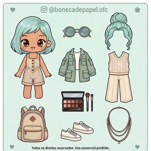 Boneca de papel — modelo 7