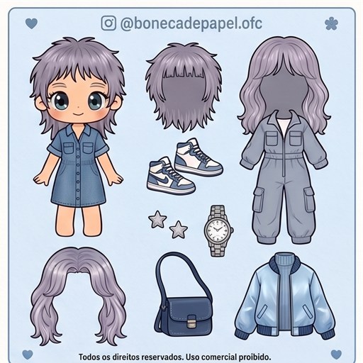 Boneca de papel — modelo 9