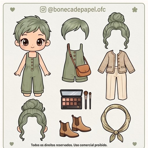 Boneca de papel — modelo 13