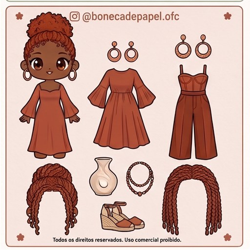 Boneca de papel — modelo 16