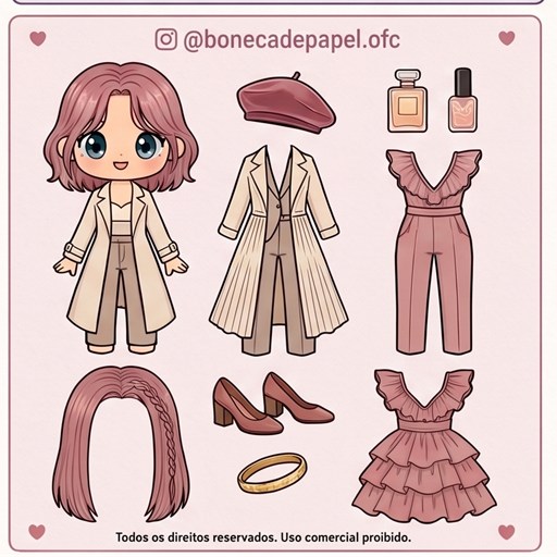 Boneca de papel — modelo 17